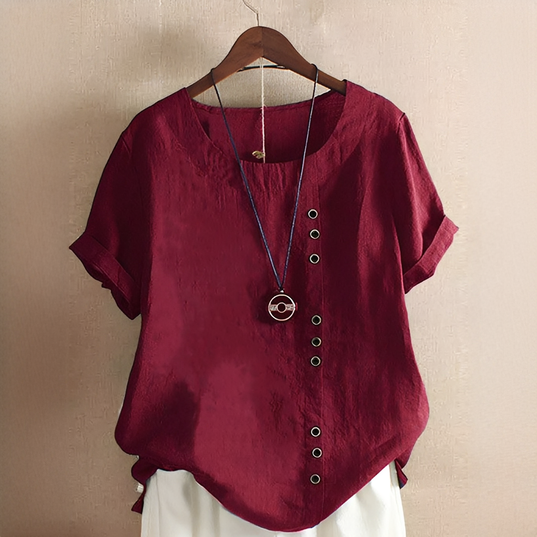 Noelle - Blusa Chic con Botones y Corte Holgado