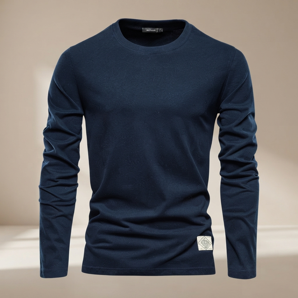 Nelson - Playera Casual con Cuello Redondo