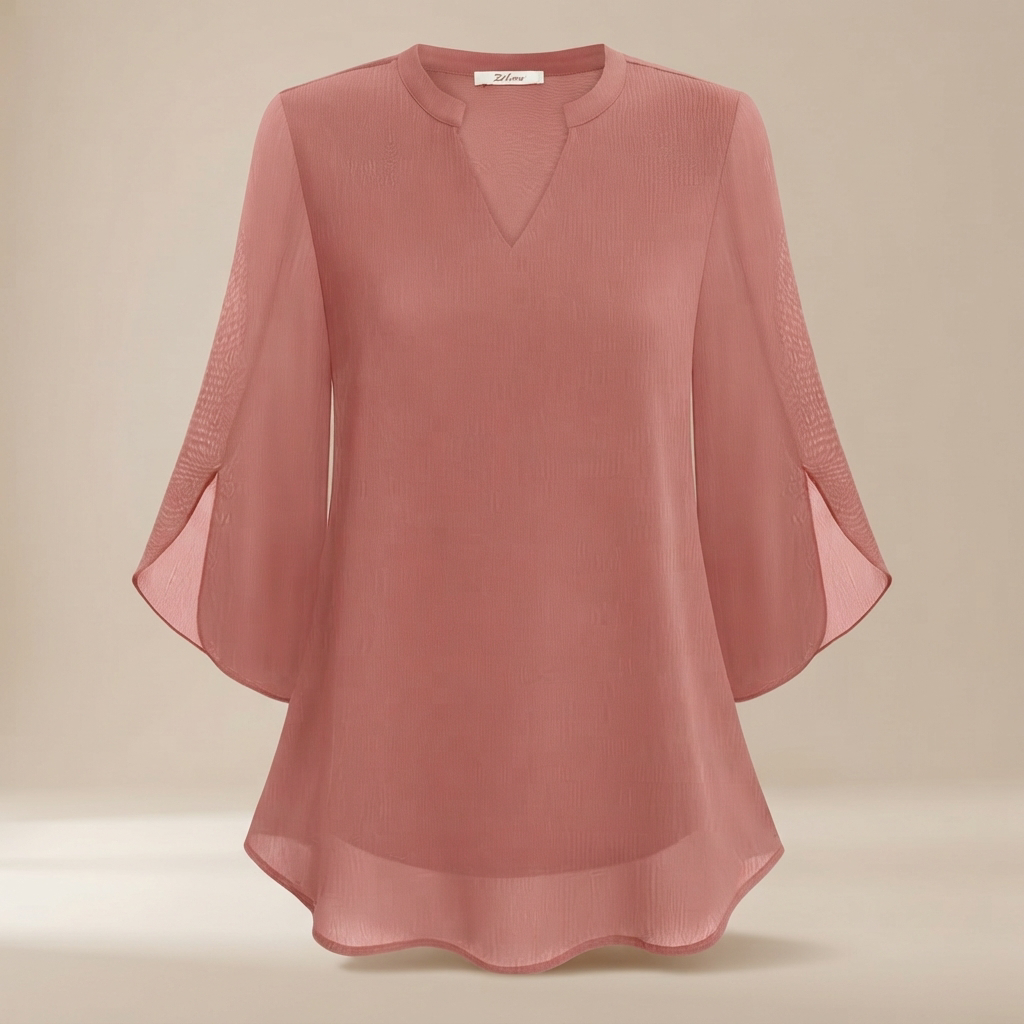 Arsine - Blusa Estilosa de Corte Holgado con Escote en V