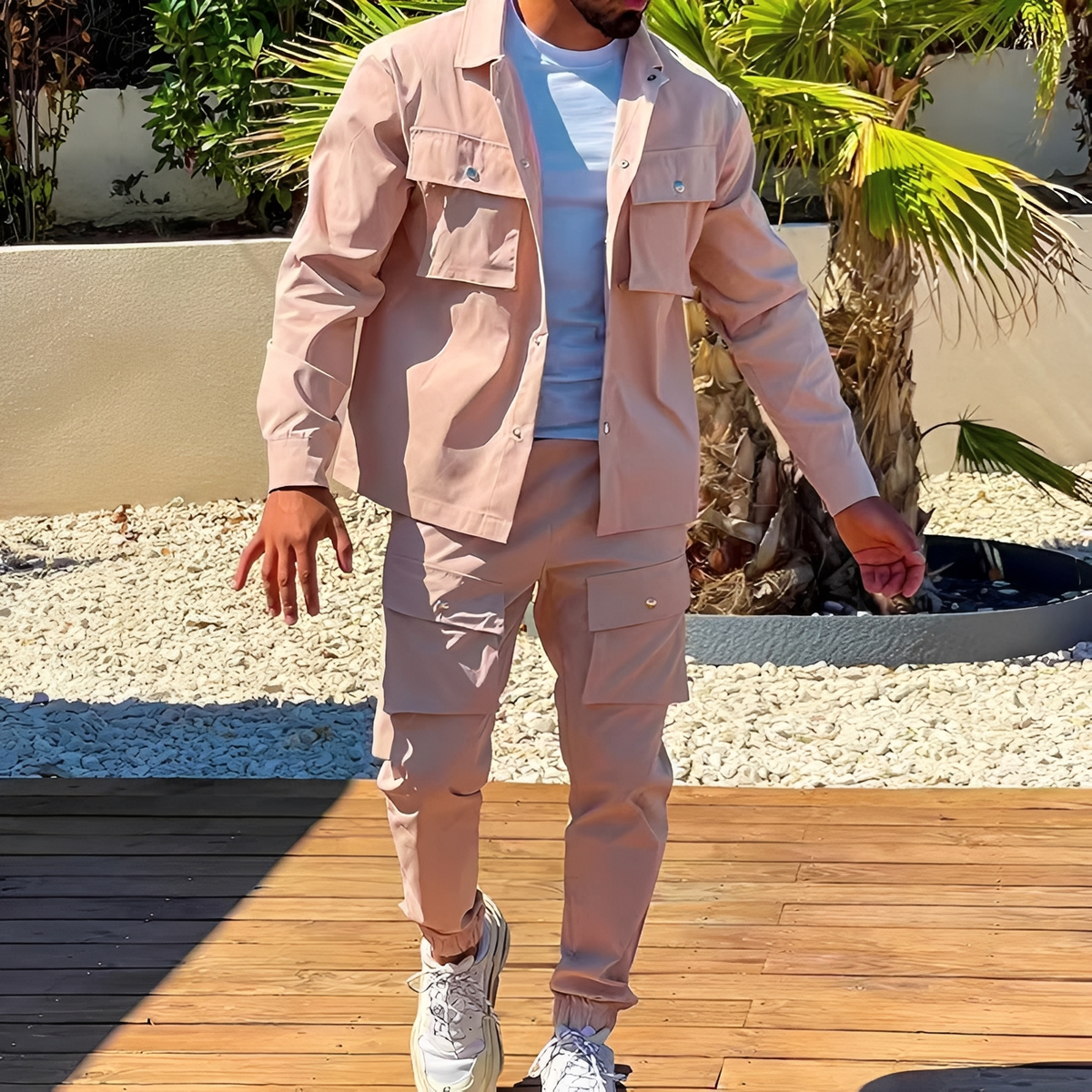 Arjay - Conjunto cargo dos piezas tendencia para hombre