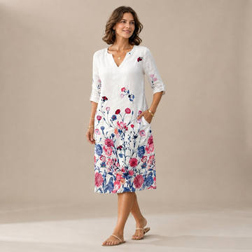 Ninna - Vestido Sofisticado y Suelto con Escote en V