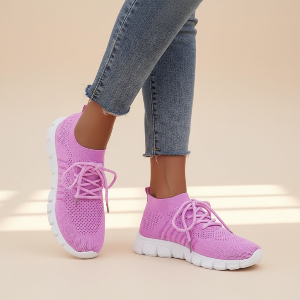 Vicky - Zapatillas con Cordones y Transpirables