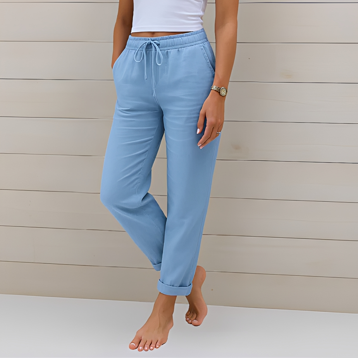 Audrey - Pantalones Cómodos con Cordón
