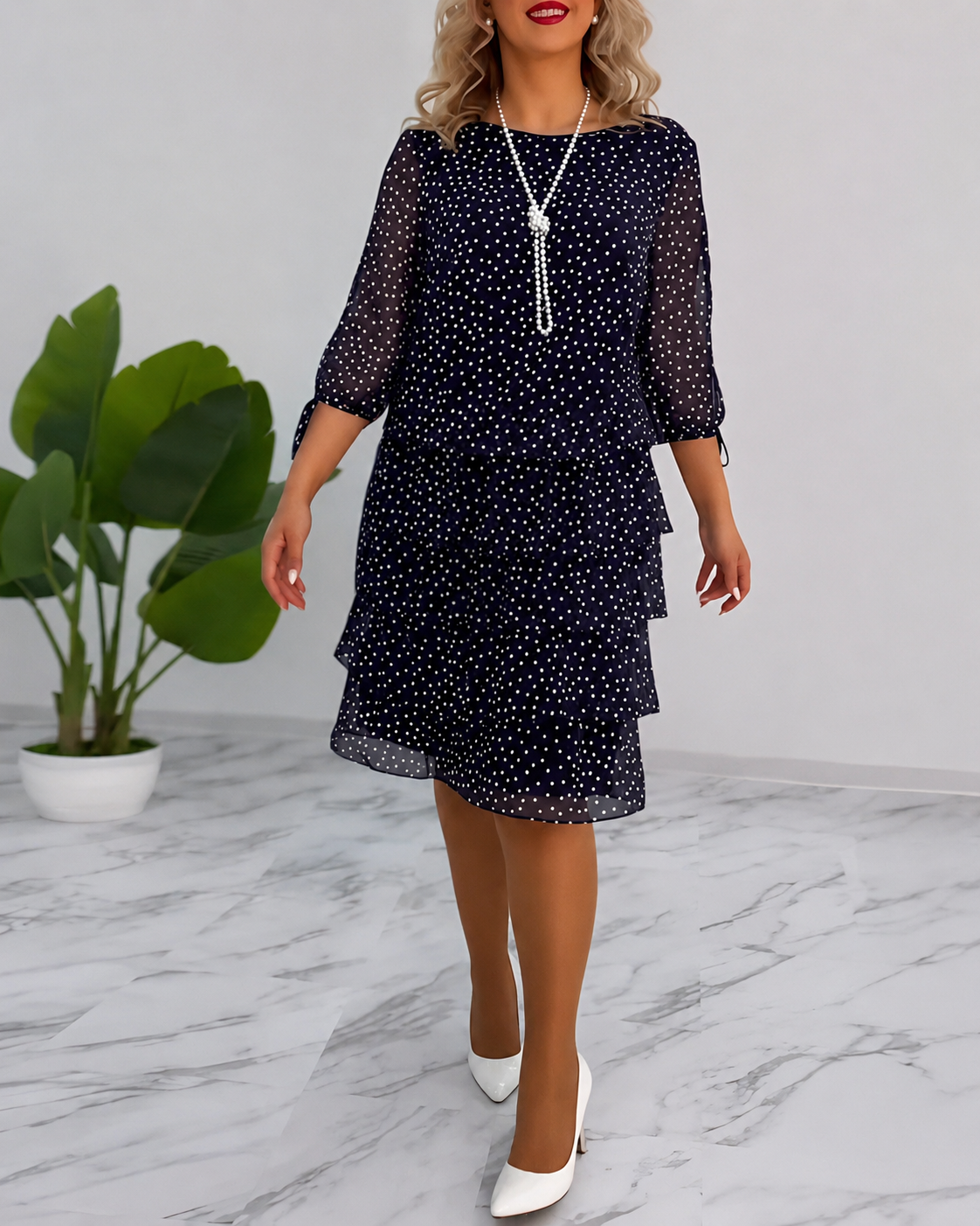 Carey - Vestido Elegante de Lunares