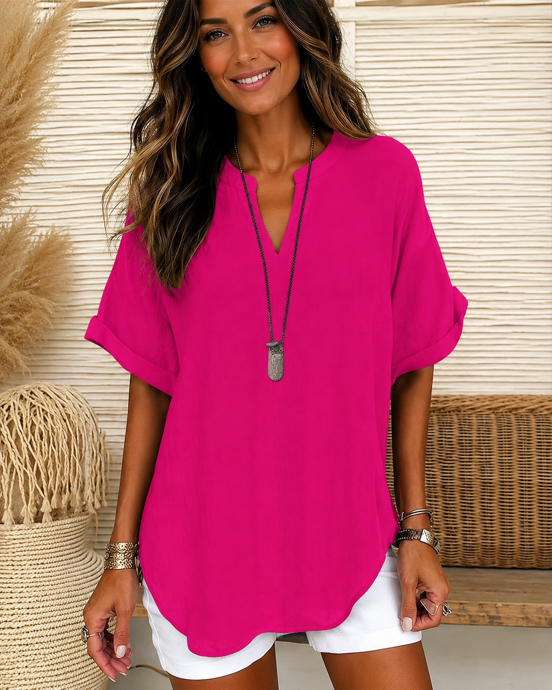 Taylor - Blusa Holgada con Cuello en V