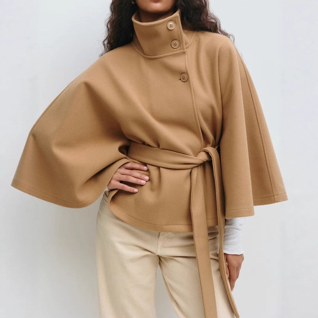 Loraine - Chaqueta fluida y cosida con cinturón para damas