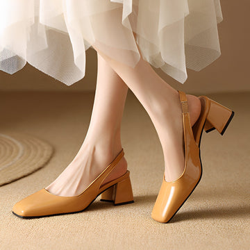 Kristen - Tacones Elegantes de Punta Cuadrada