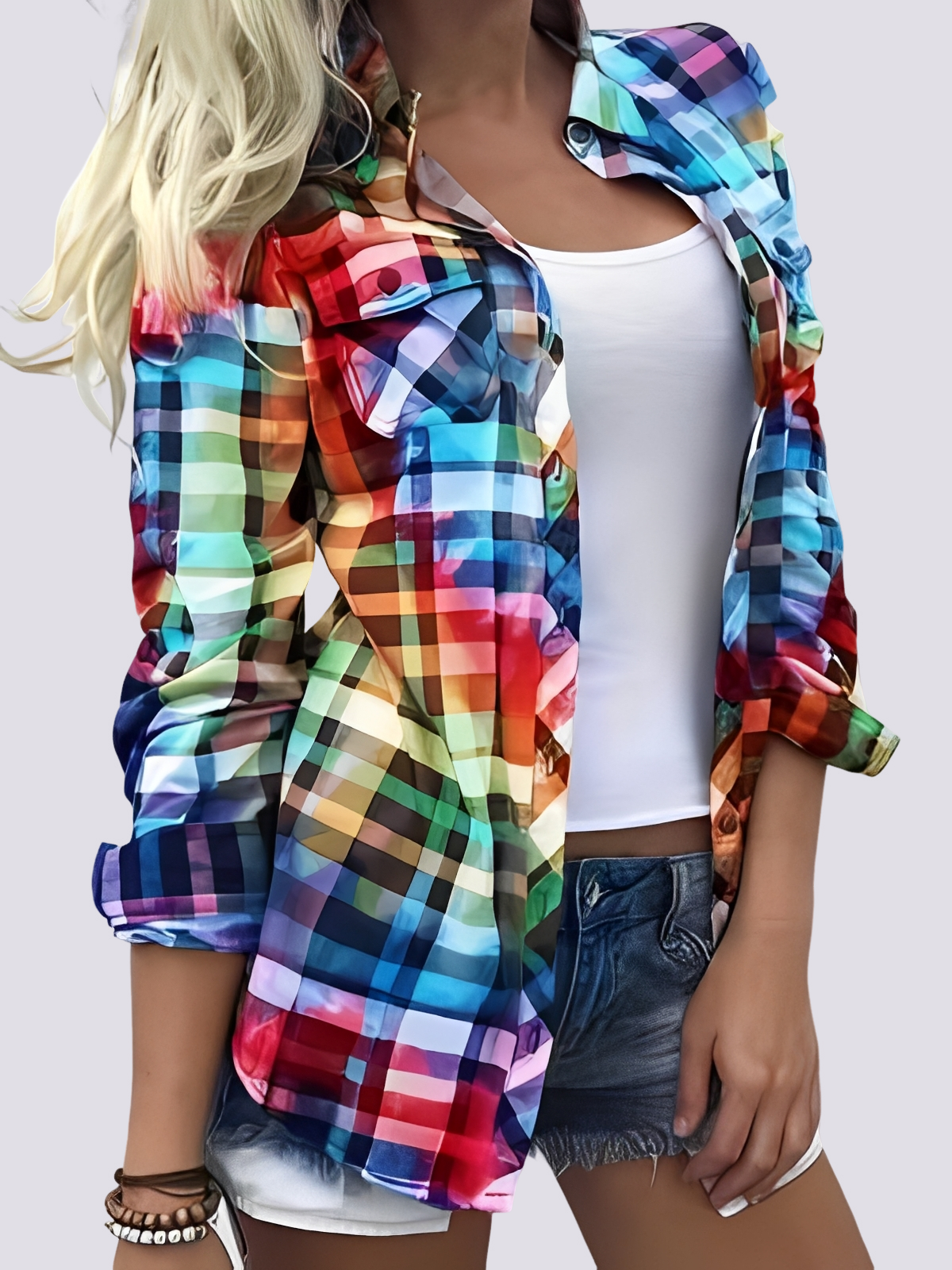 Charlotte - Camisa Colorida de Manga Larga