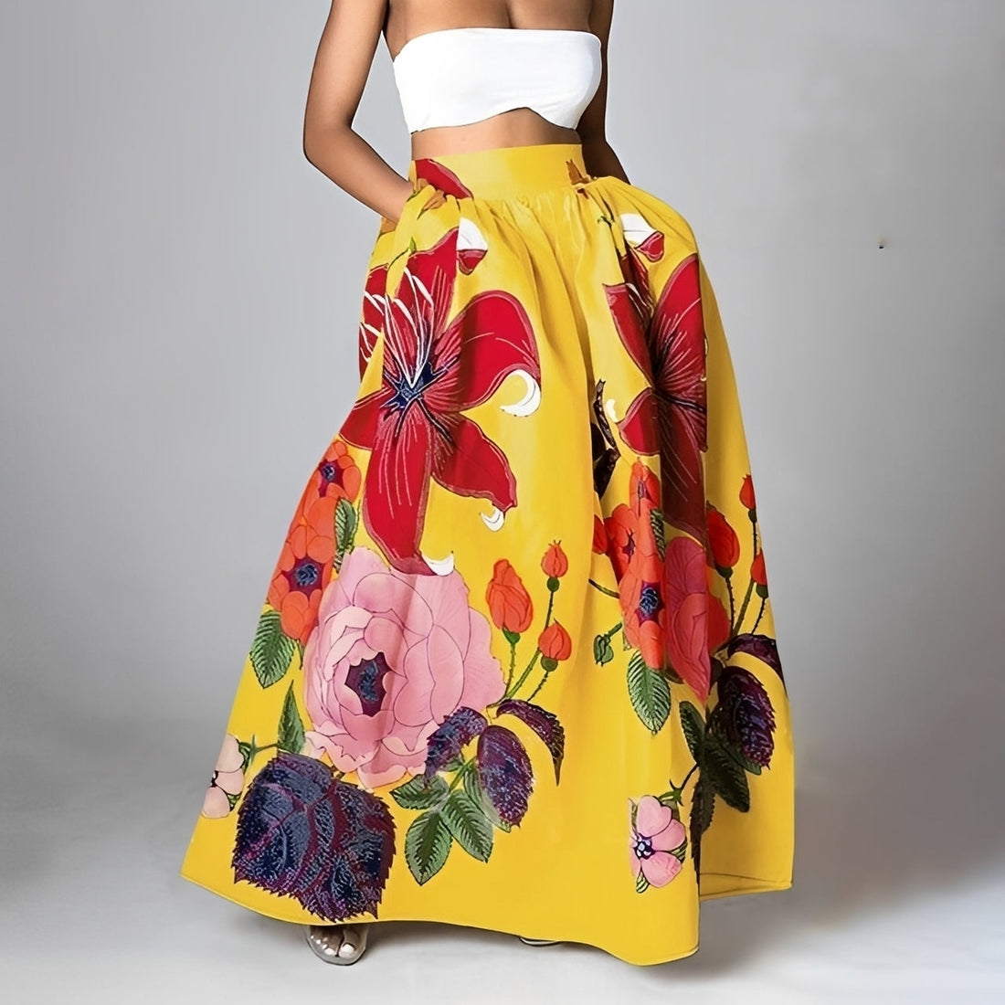 Jessica - Falda bohemia elegante de cintura alta para mujeres