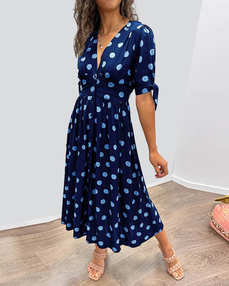 Penelope - Vestido midi de dama con puntos