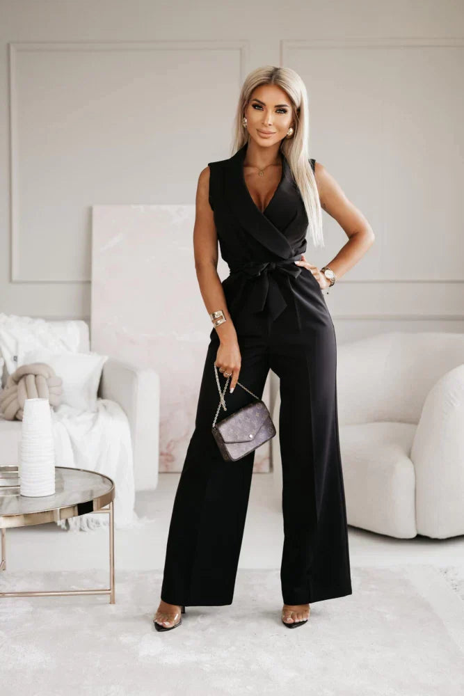Jumpsuit sin mangas – Silueta refinada tela de calidad