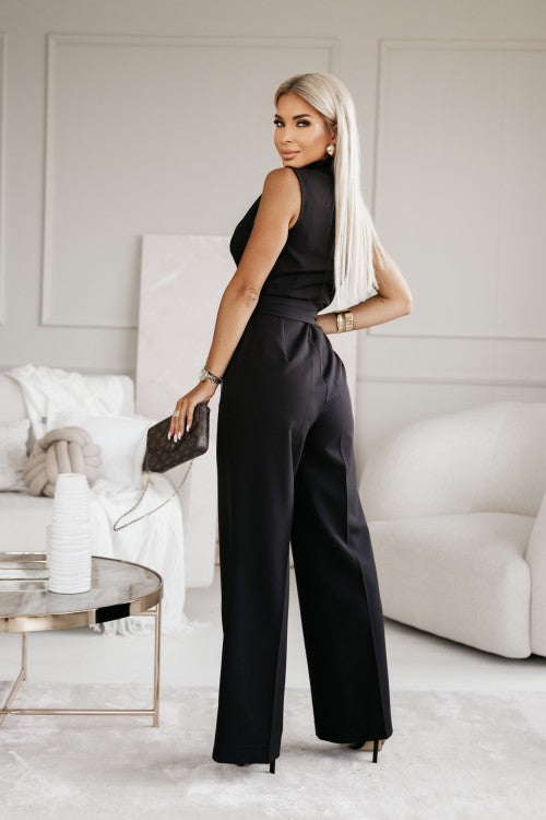Jumpsuit sin mangas – Silueta refinada tela de calidad