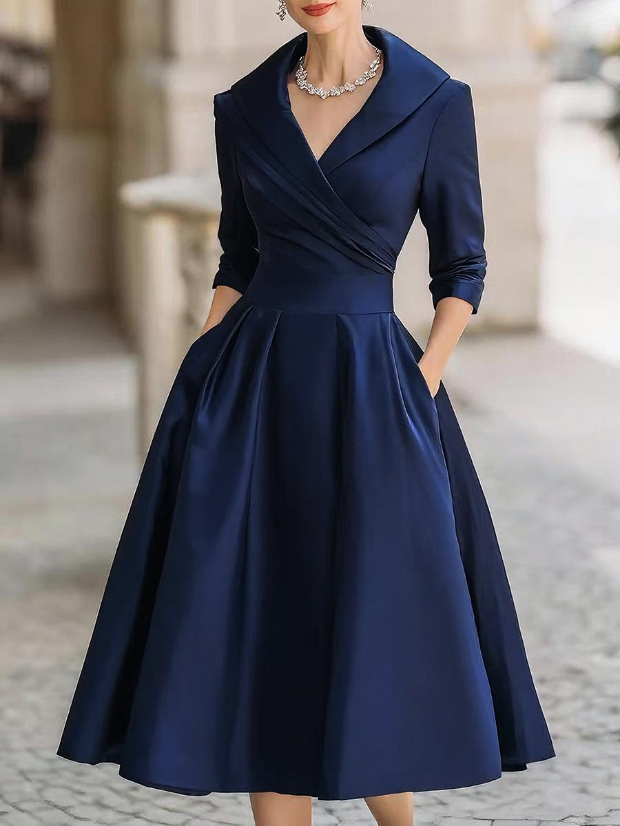 Eliana - Vestido midi con diseño envolvente