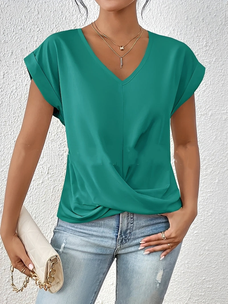 Lucie – Camiseta de mujer con cuello en V – para el día a día