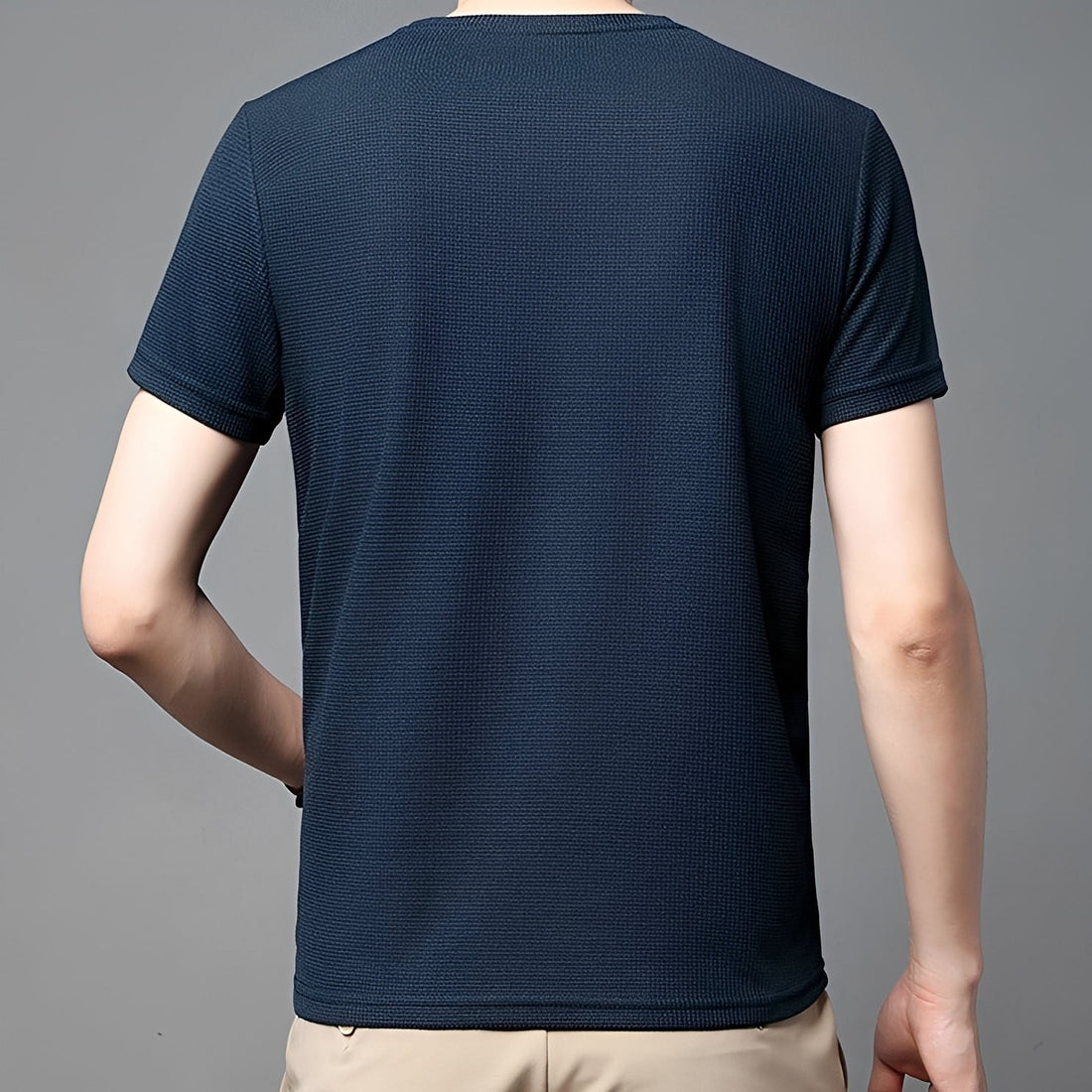 Jed - Camiseta de Waffle Casual