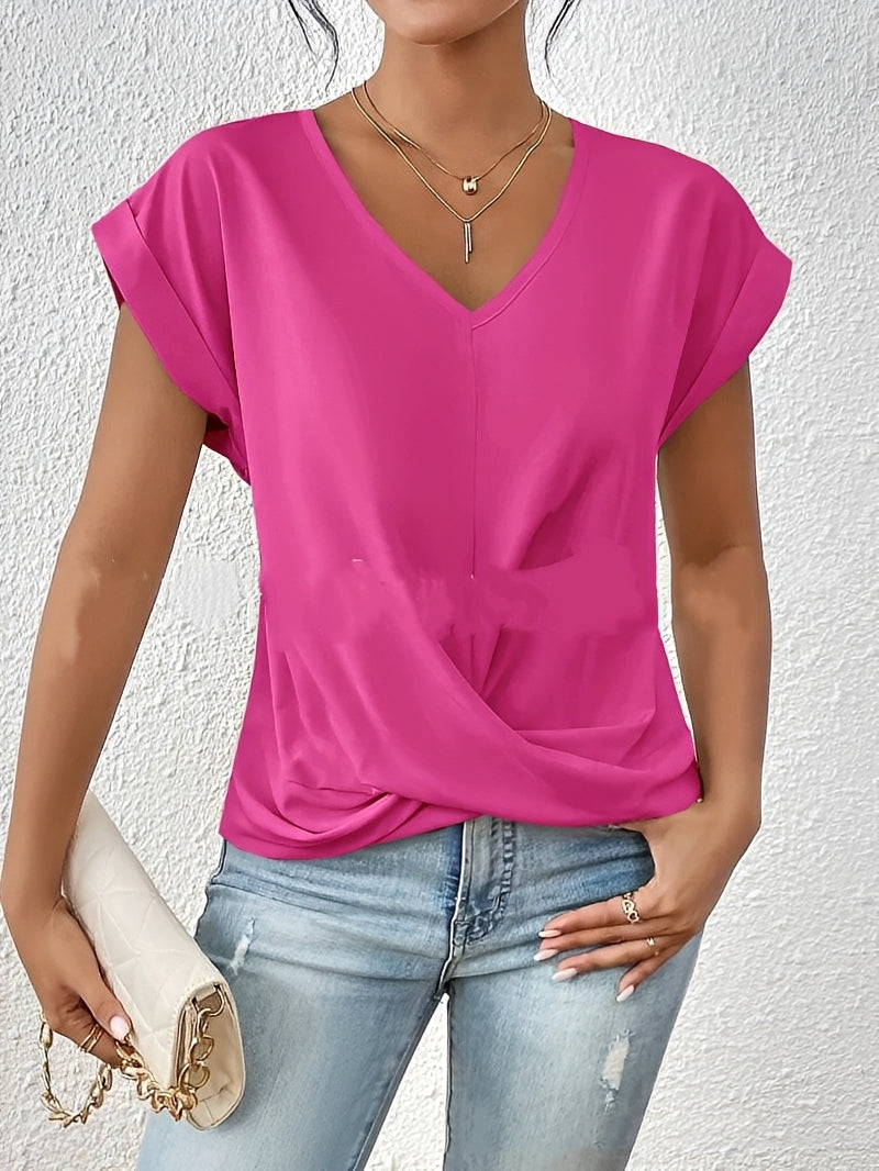 Lucie – Camiseta de mujer con cuello en V – para el día a día