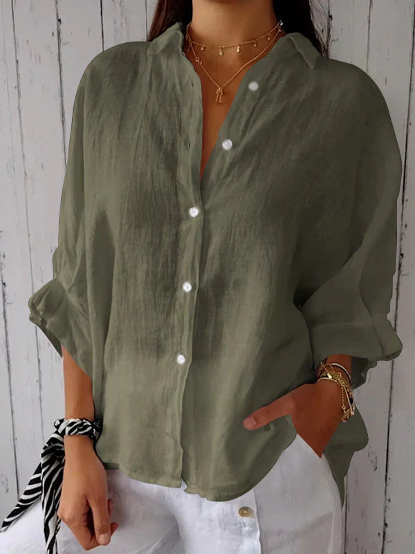 Marion - Camisa abotonada elegante y atemporal para mujer