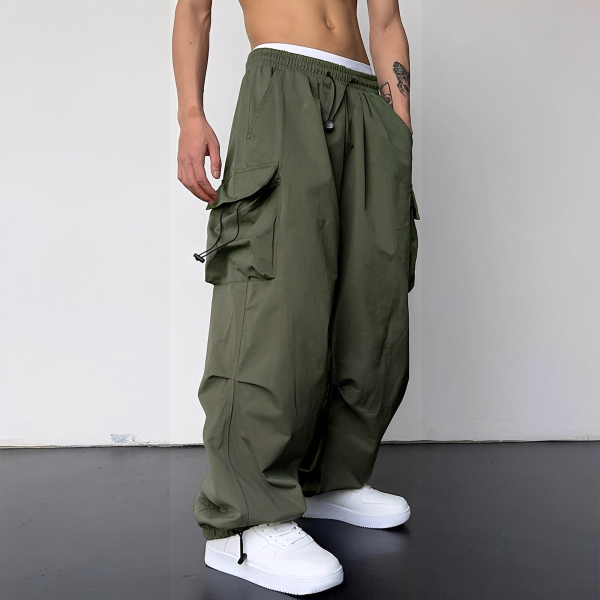 Kaleb - Pantalones cargo elegantes de ajuste suelto