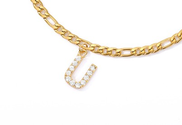 Tobillo con Inicial - Pulsera de tobillo personalizada con tu inicial