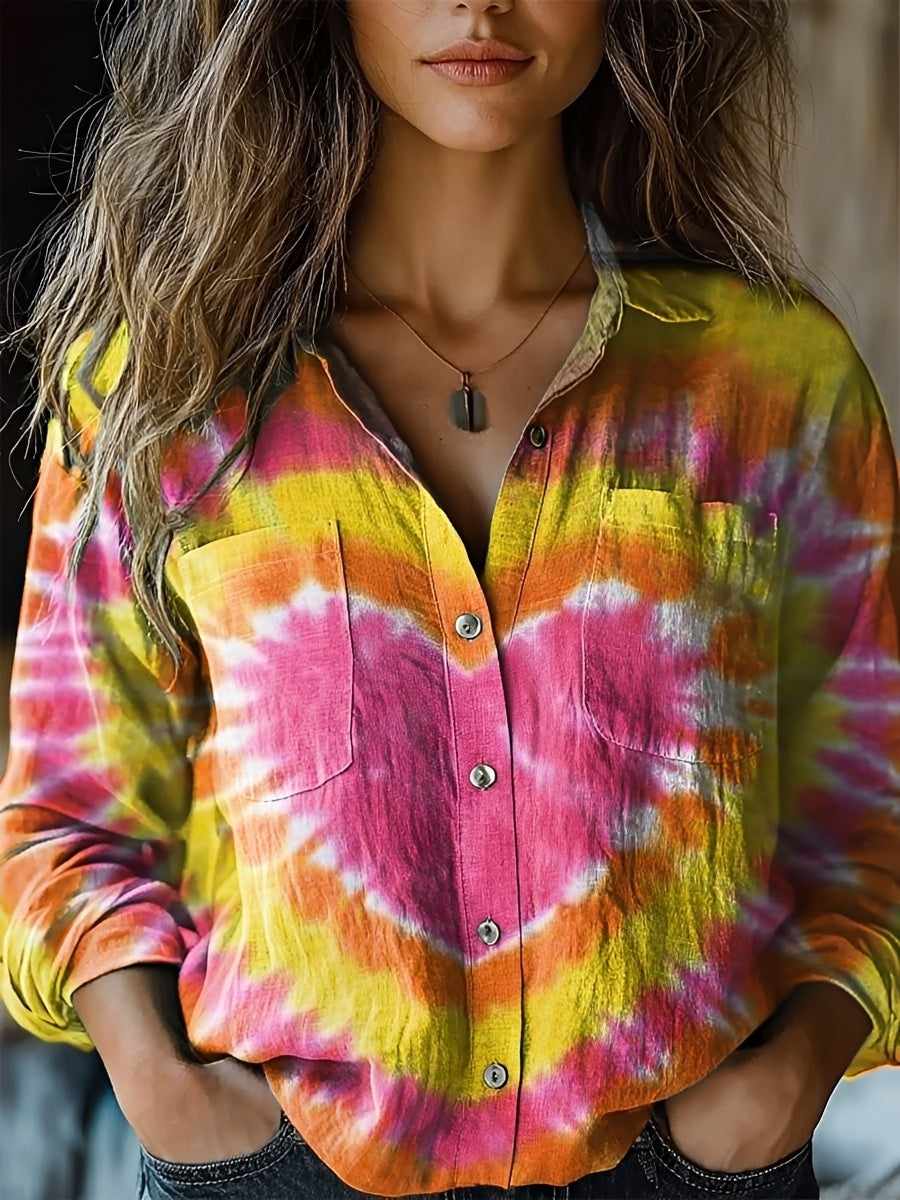 Jasmin - Blusa Colorida de Manga Larga