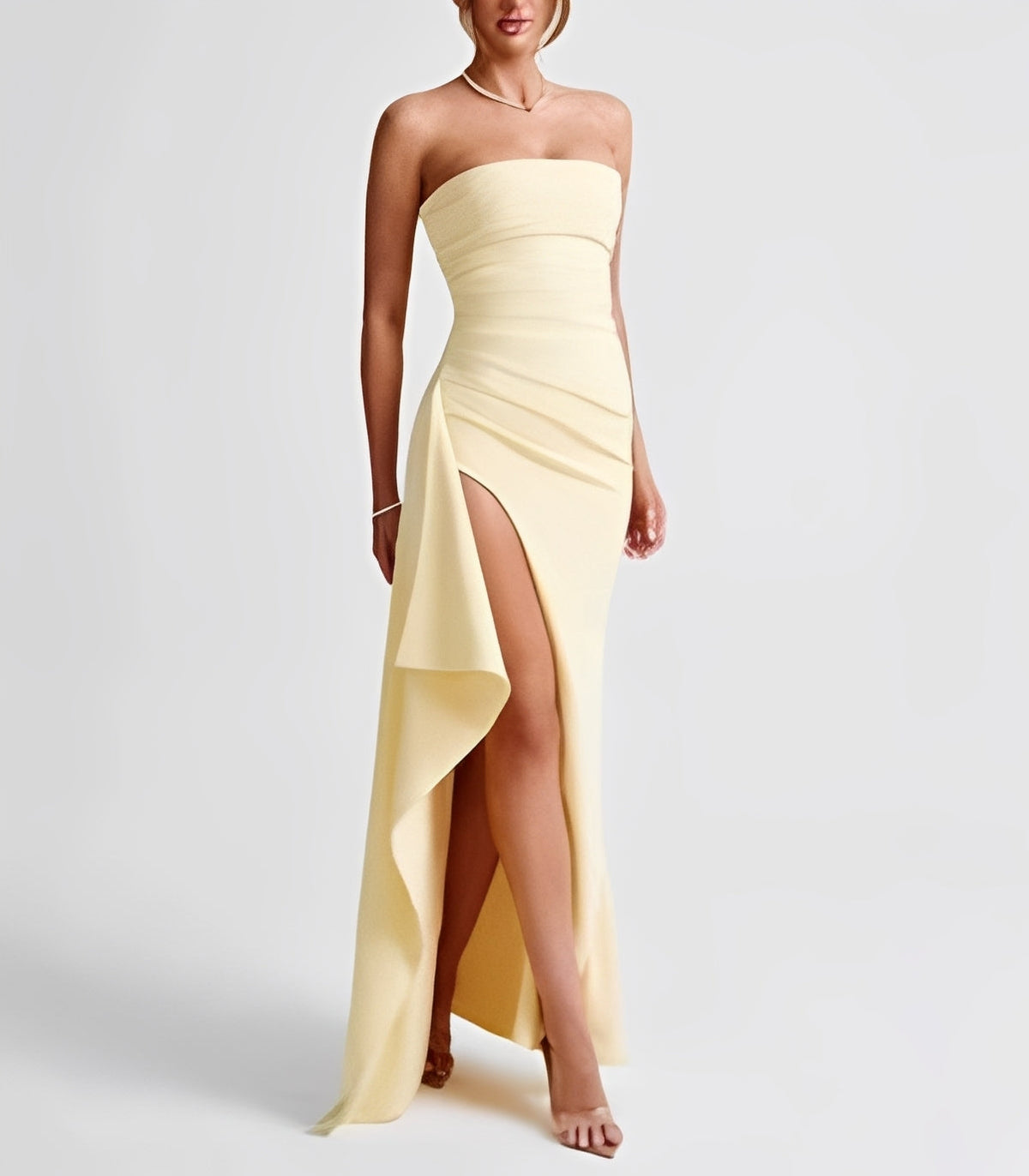 Danelle - Vestido Maxi con Abertura y Elegante