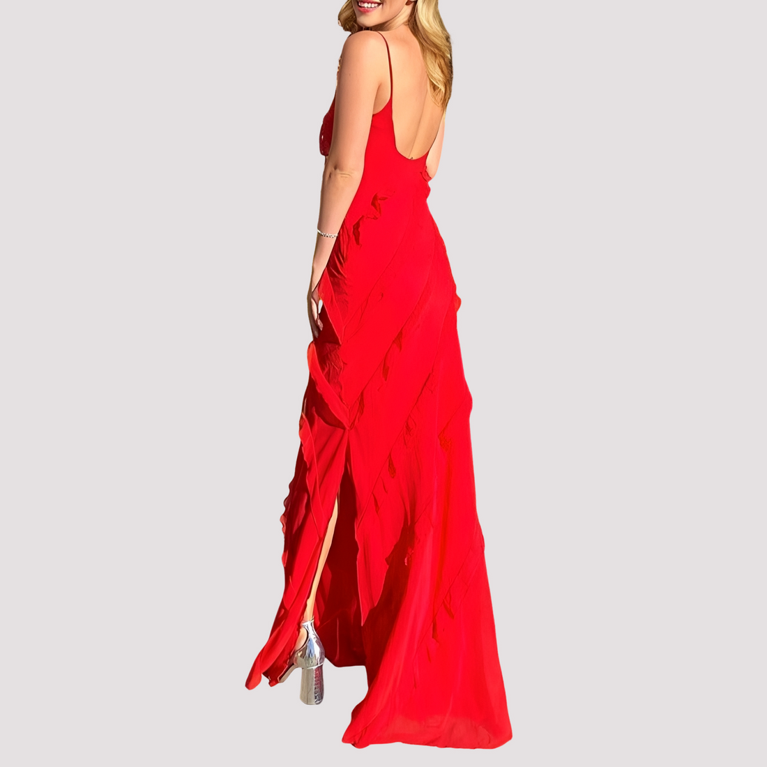 Micah - Vestido Maxi con Volantes Estiloso