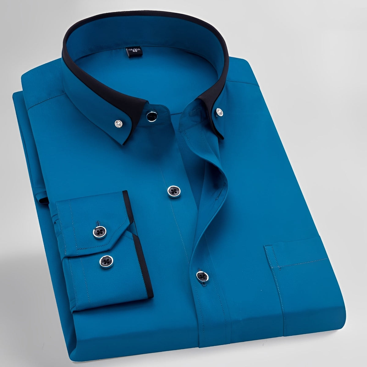 Glindel - Camisa clásica de manga larga para hombre