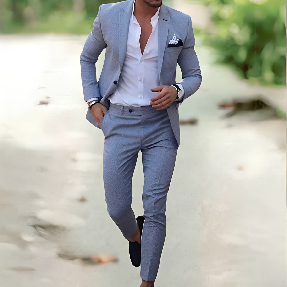 Riven - Traje Formal de Dos Piezas con Pantalones