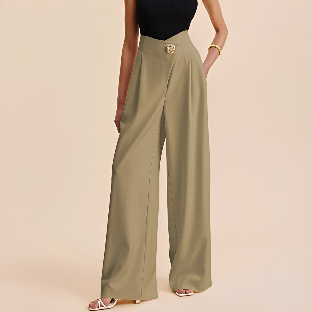 Joyce - Pantalones anchos de cintura alta