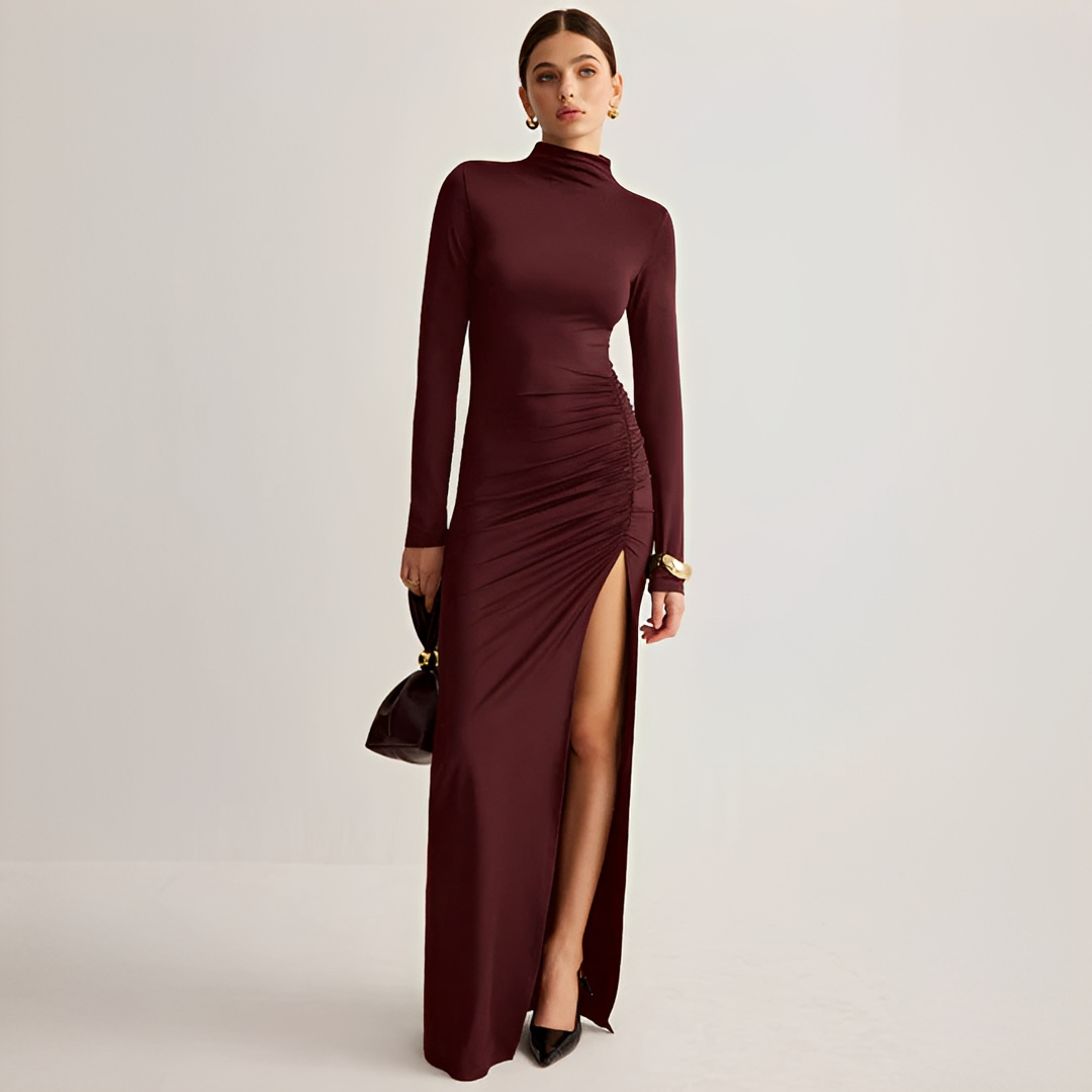 Marian - Vestido Maxi Sofisticado con Abertura