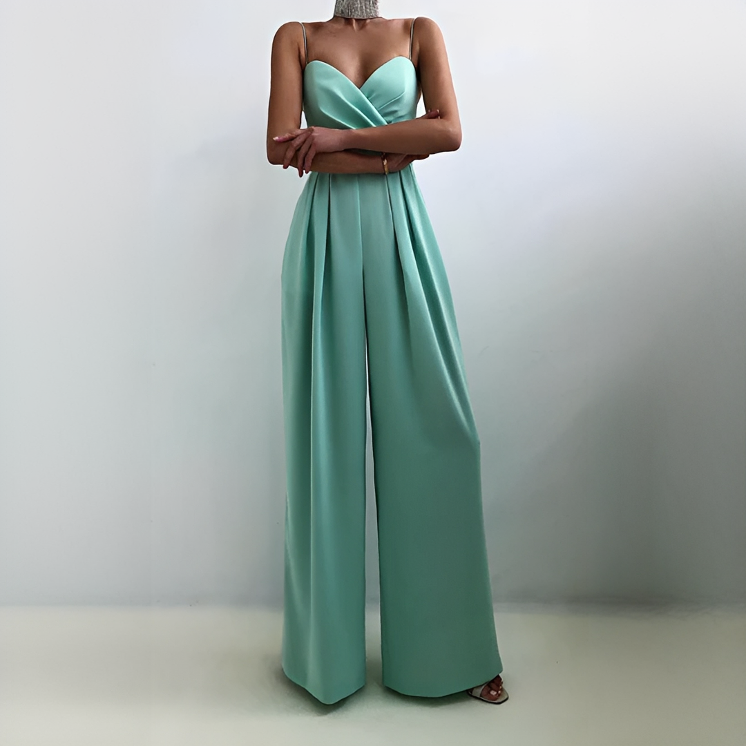 Glysha - Conjunto elegante de pierna ancha para mujer
