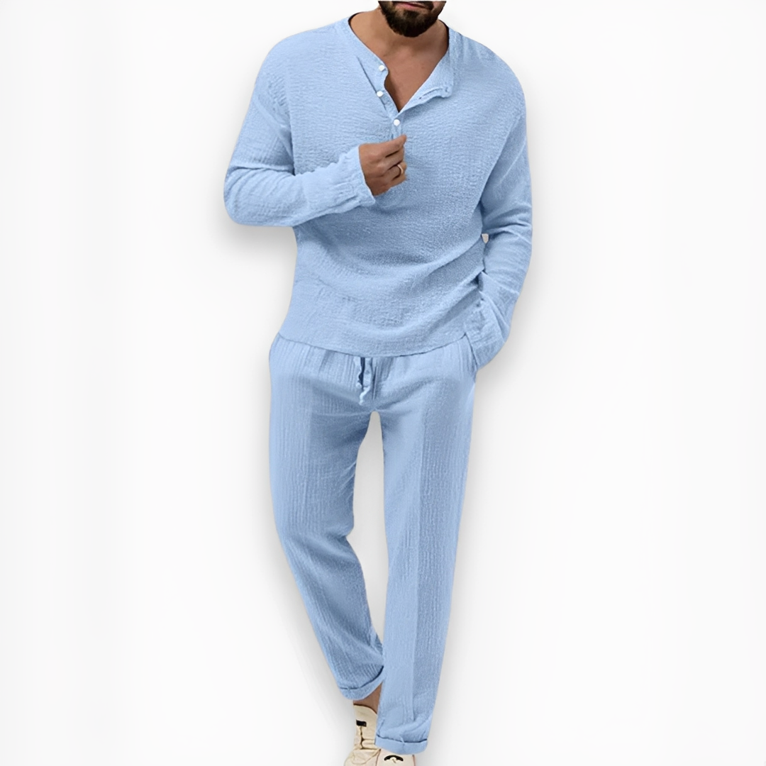 Eduard - Conjunto pantalón y top de verano para hombre