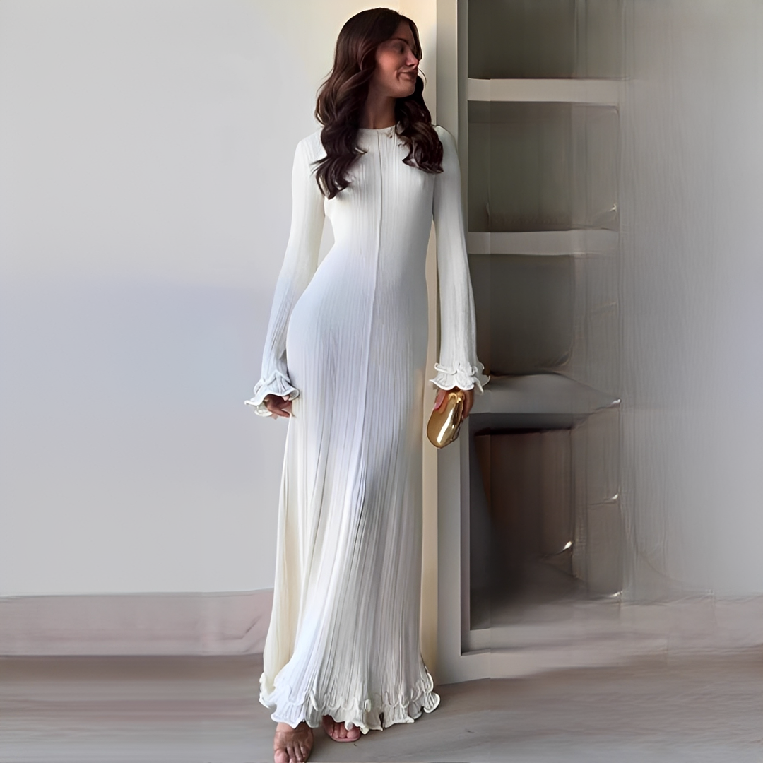 Lebeth - Vestido Elegante de Manga Larga