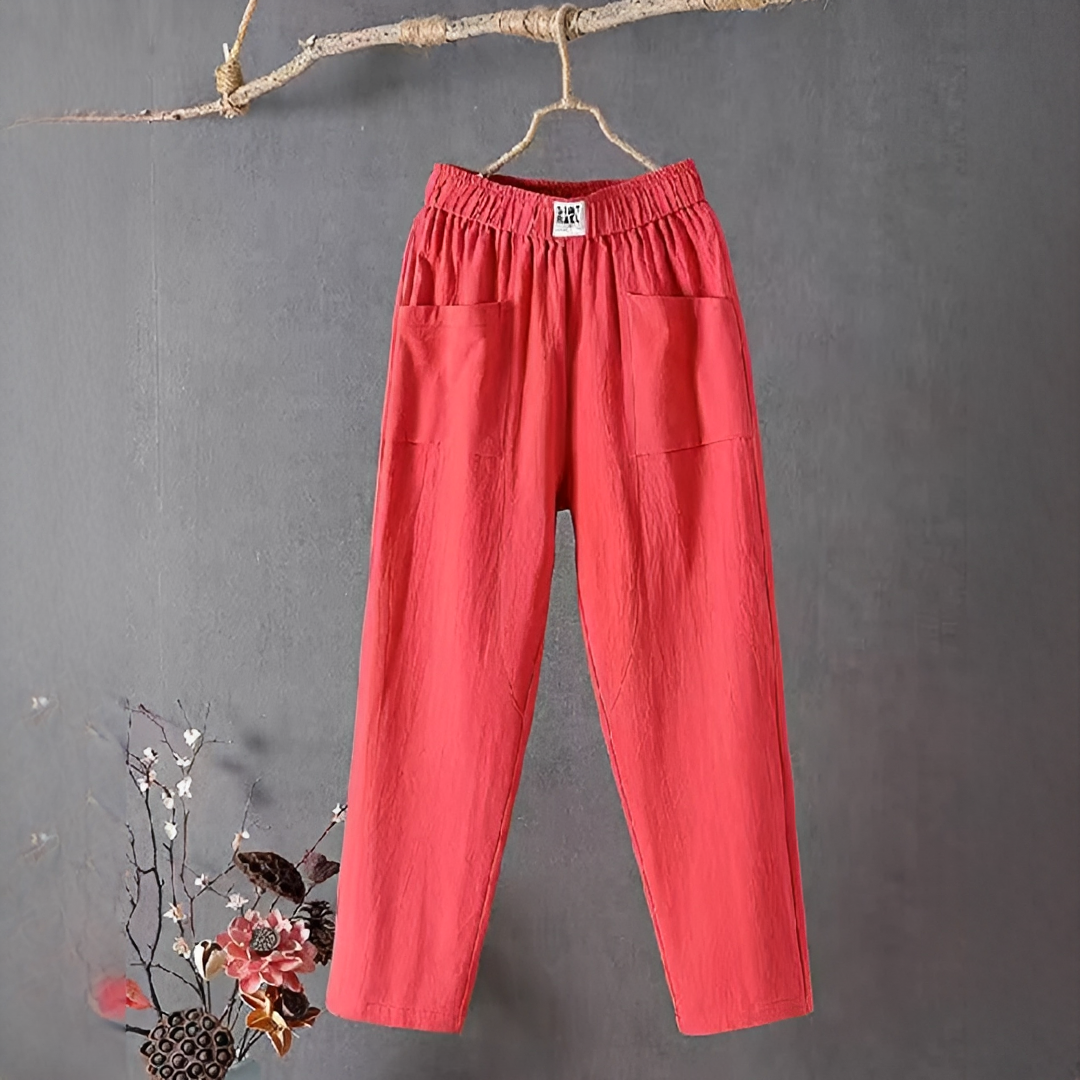 Sienna - Pantalones Casuales de Corte Amplio