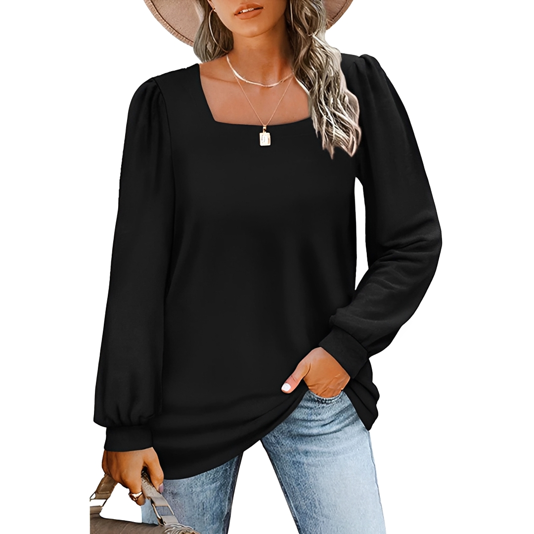 Jaylin - Blusa Elegante con Escote Cuadrado