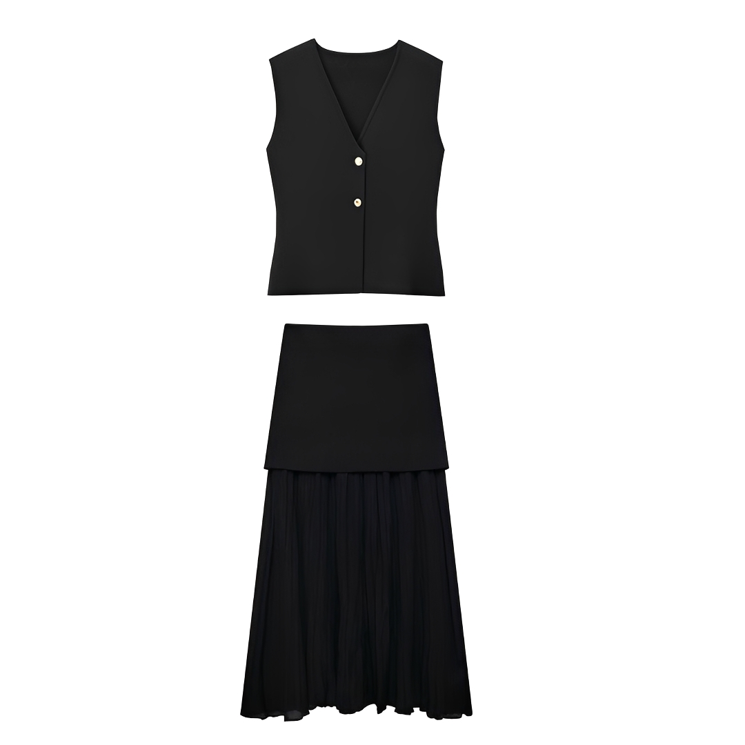 Airen - Set de Chaleco y Falda Casual