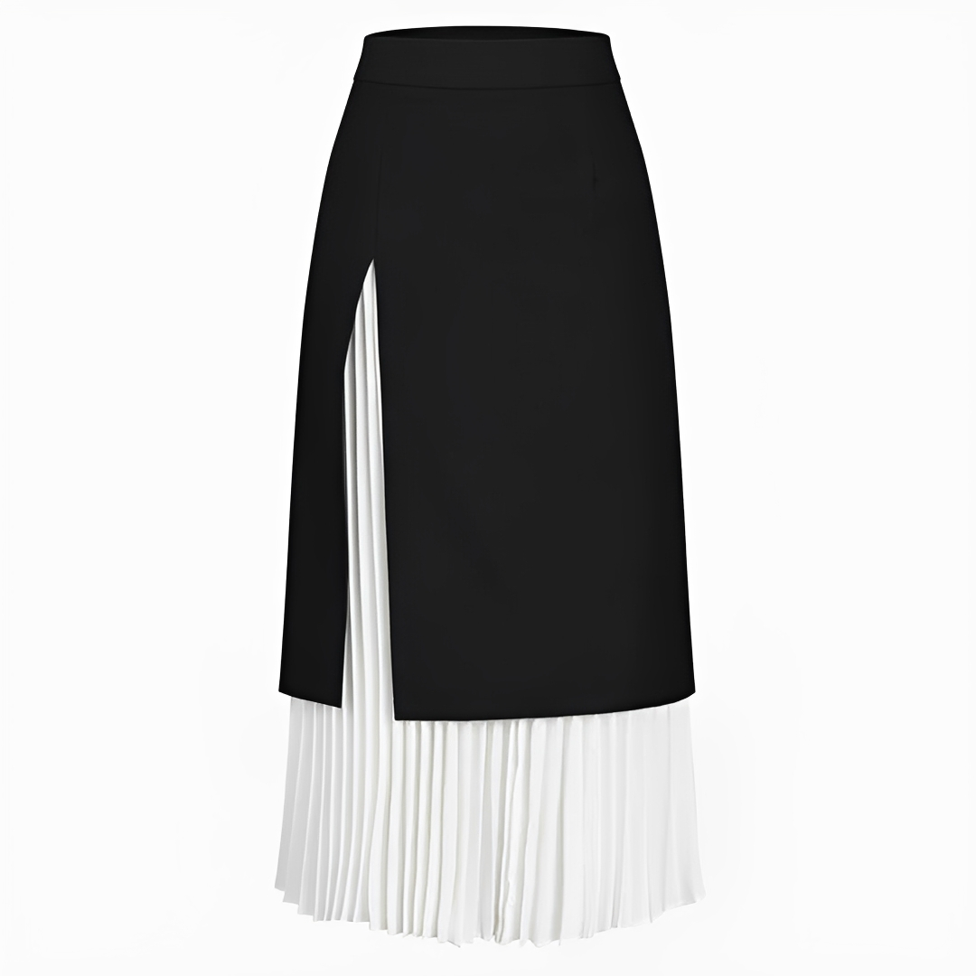 Verna - Falda elegante y larga plisada