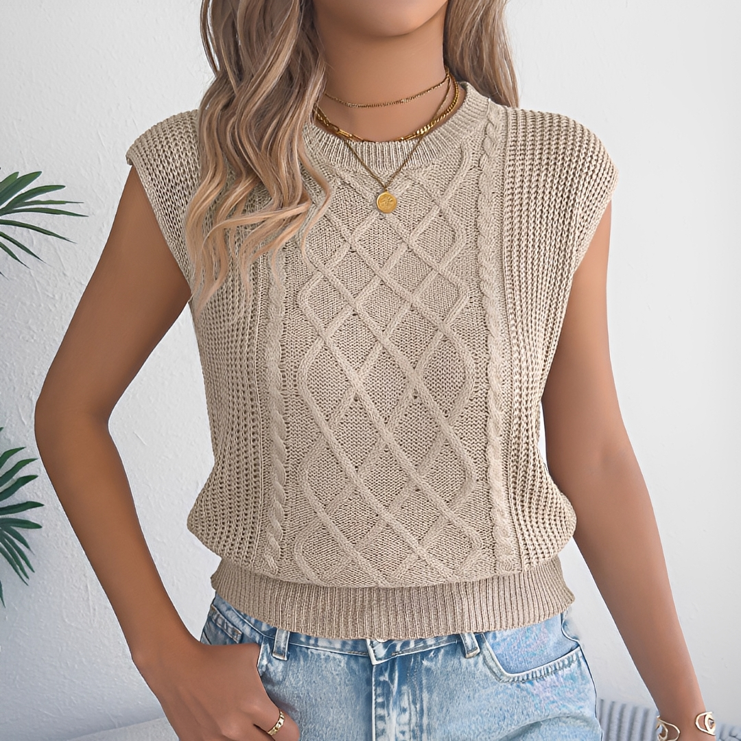 Abbey - Blusa Elegante sin Mangas