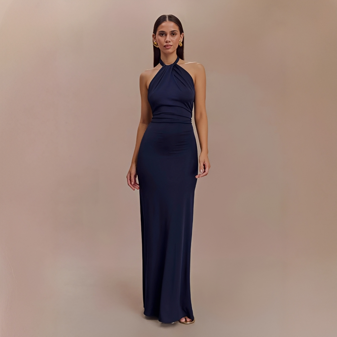 Mabel - Vestido Largo Elegante sin Espalda