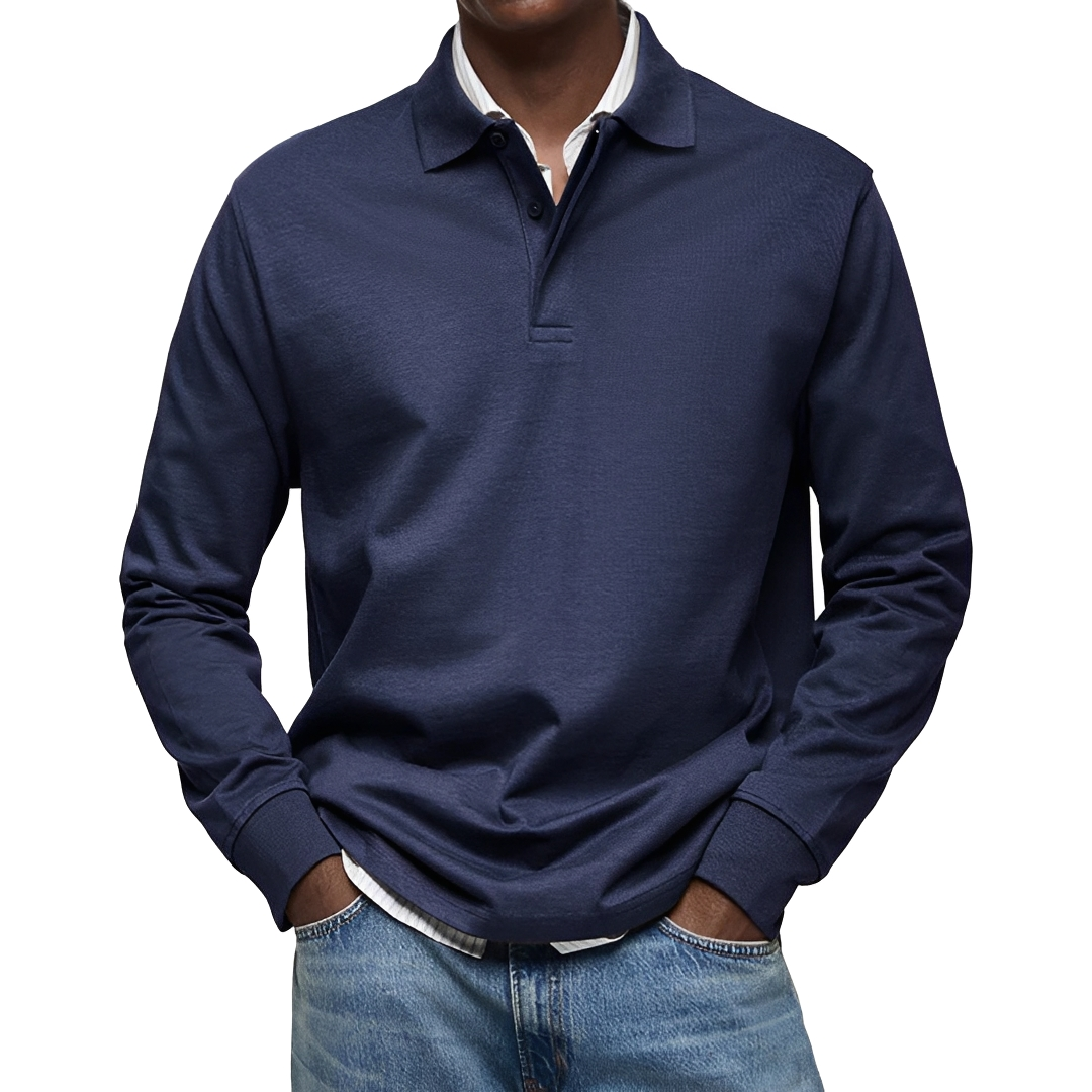 Argus - Polo de manga larga para hombre