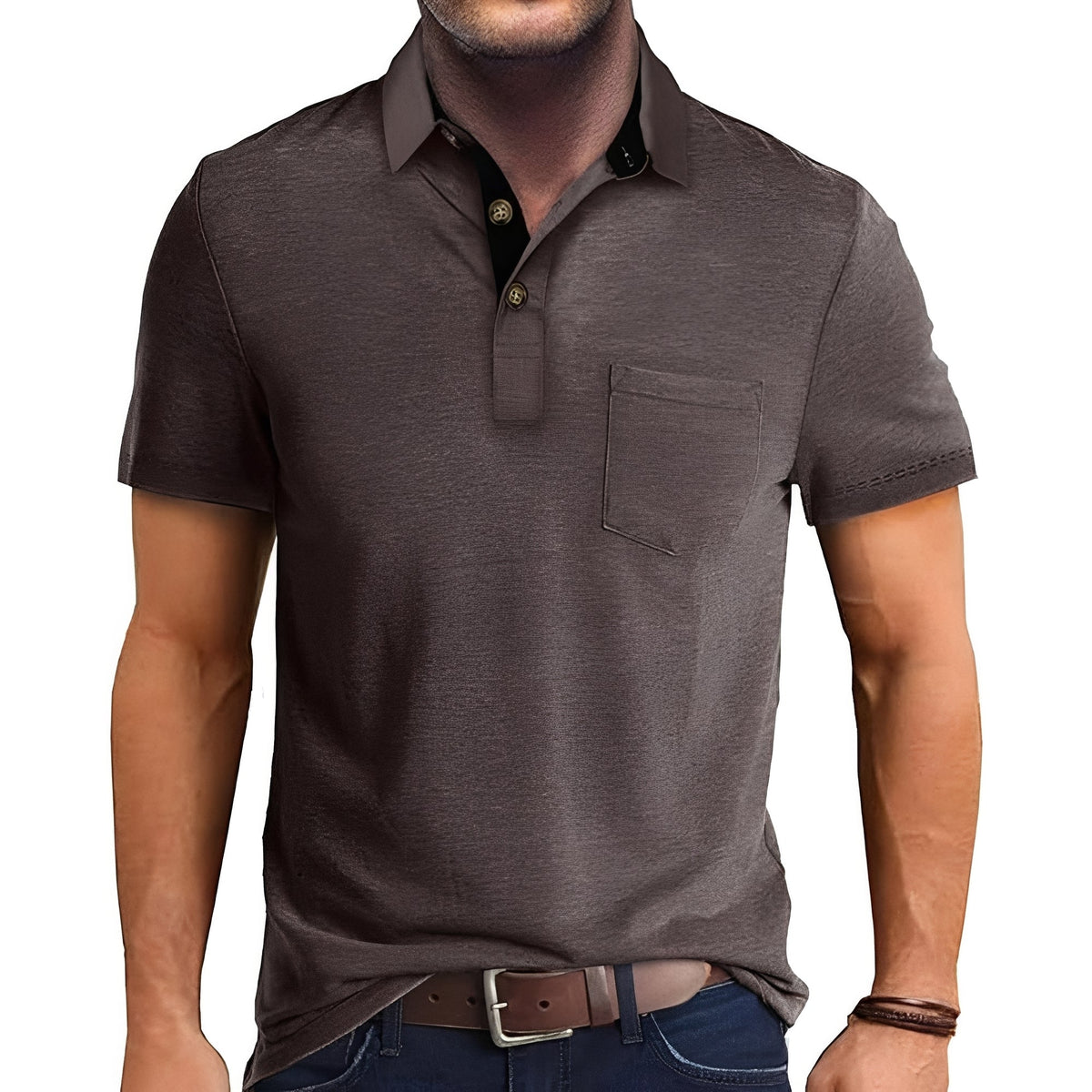 Hobbs - Camisa Polo de Manga Corta Casual