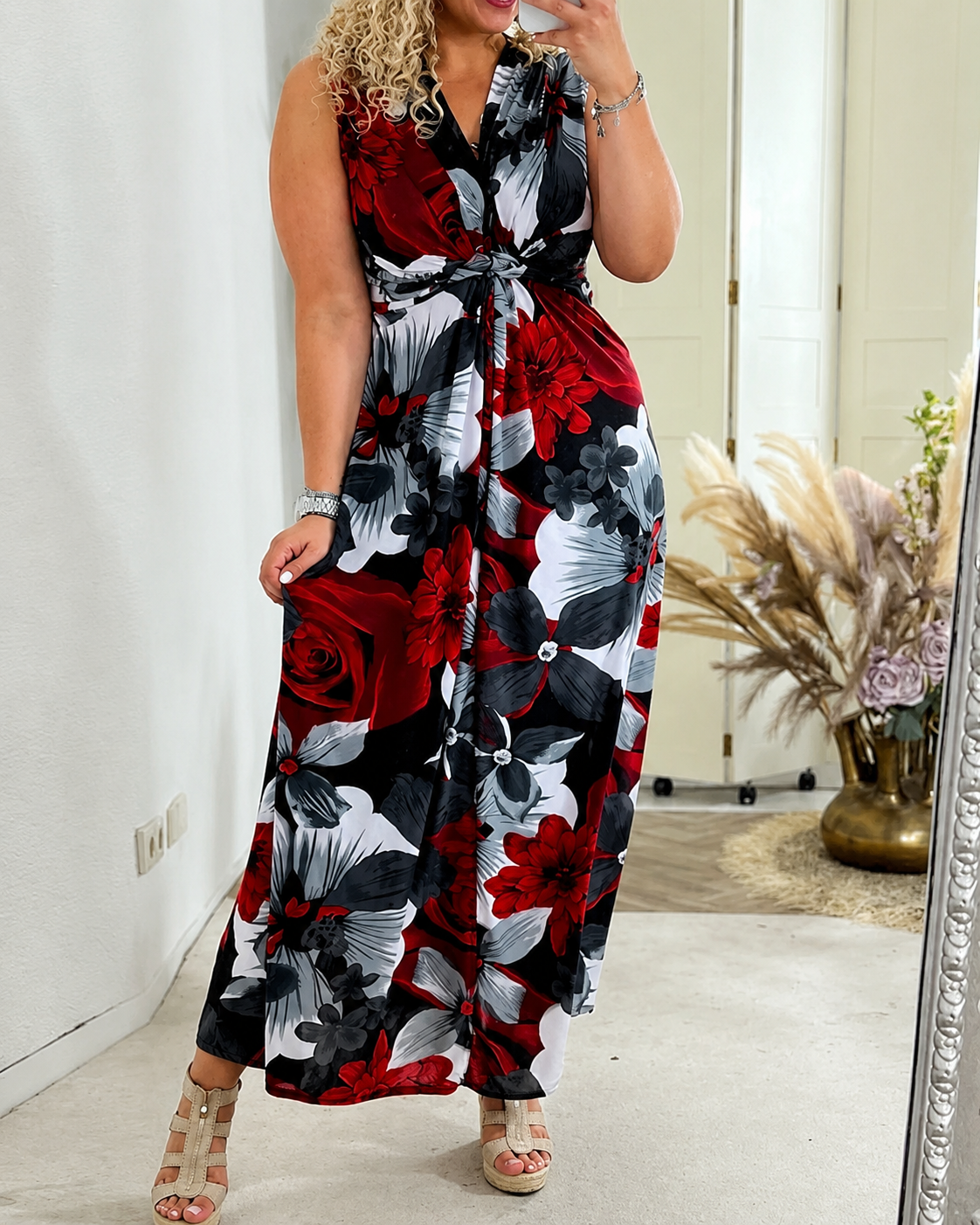 Katrina - Vestido Floral Elegante sin Mangas