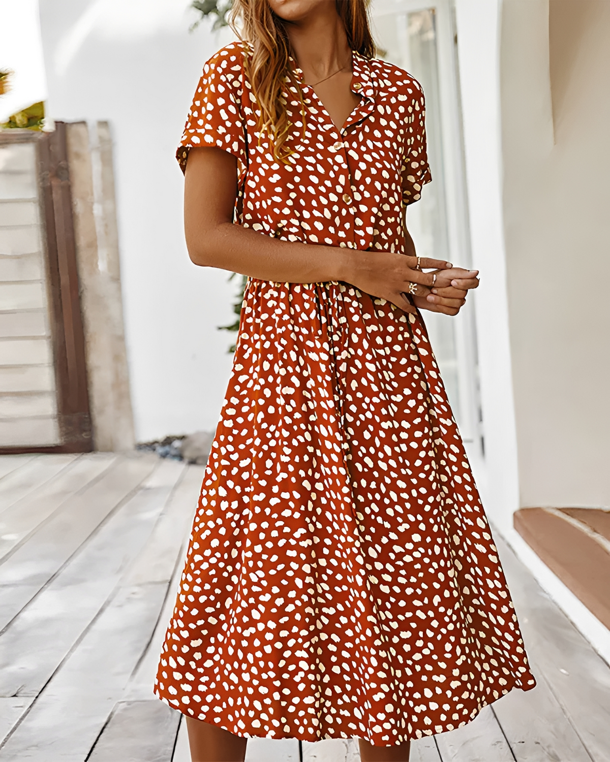 Shannon - Vestido Midi Sofisticado con Escote en V