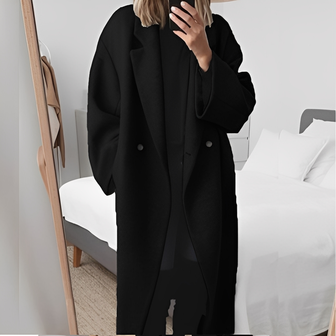 Marjolaine - Abrigo elegante oversized con botones para mujeres