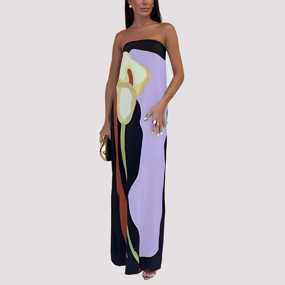 Samara - Vestido Maxi Estiloso sin Tirantes