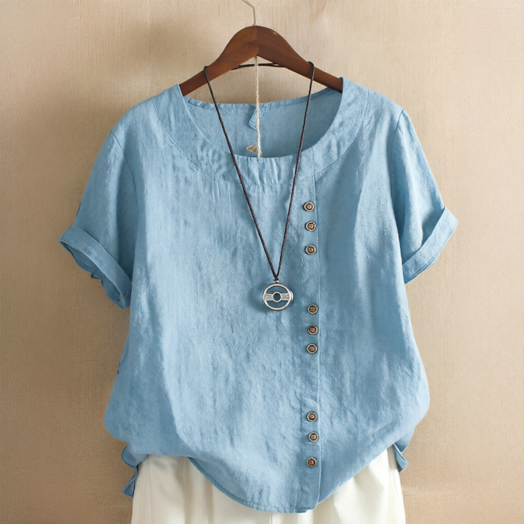 Noelle - Blusa Chic con Botones y Corte Holgado