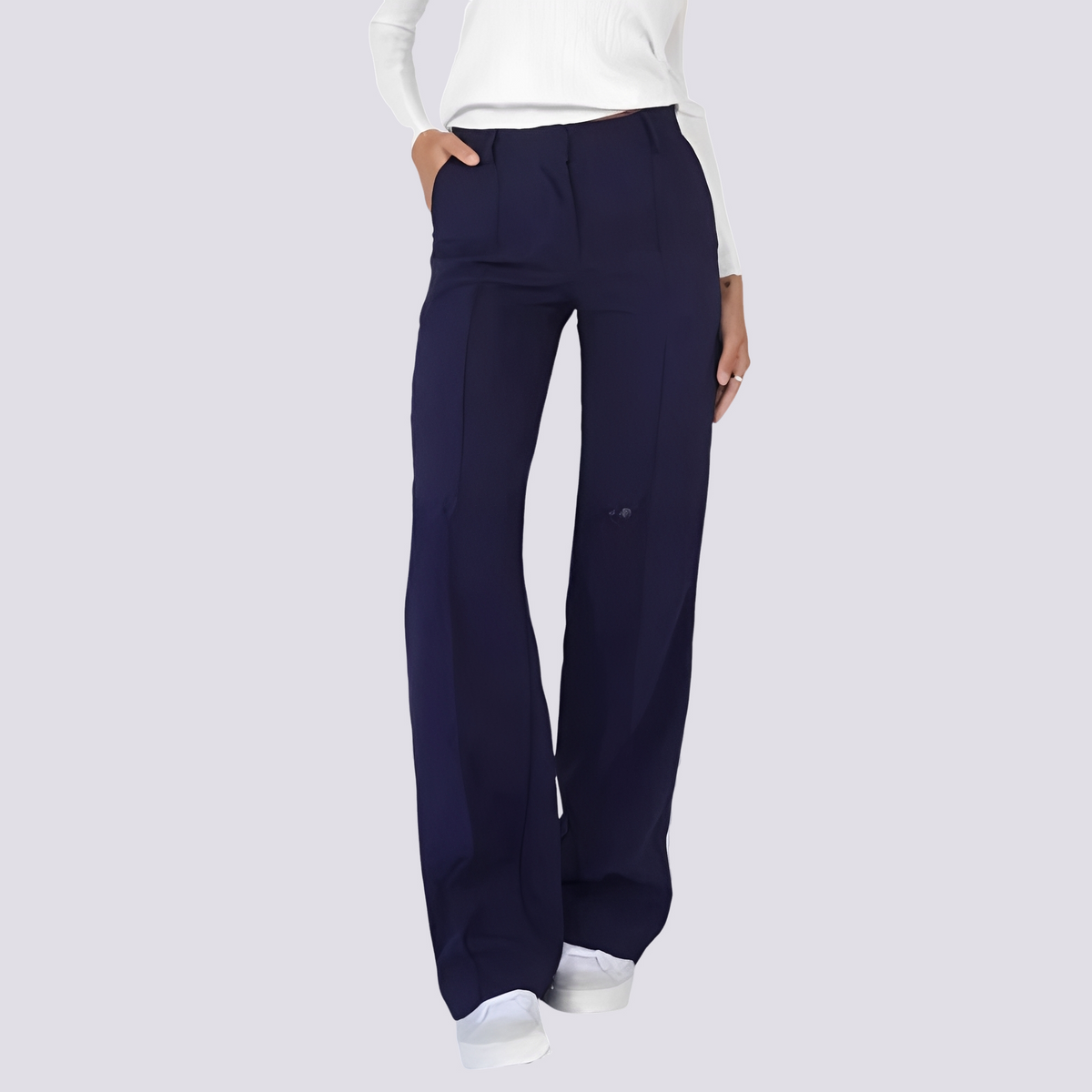 Herbie - Pantalones Casuales de Cintura Alta