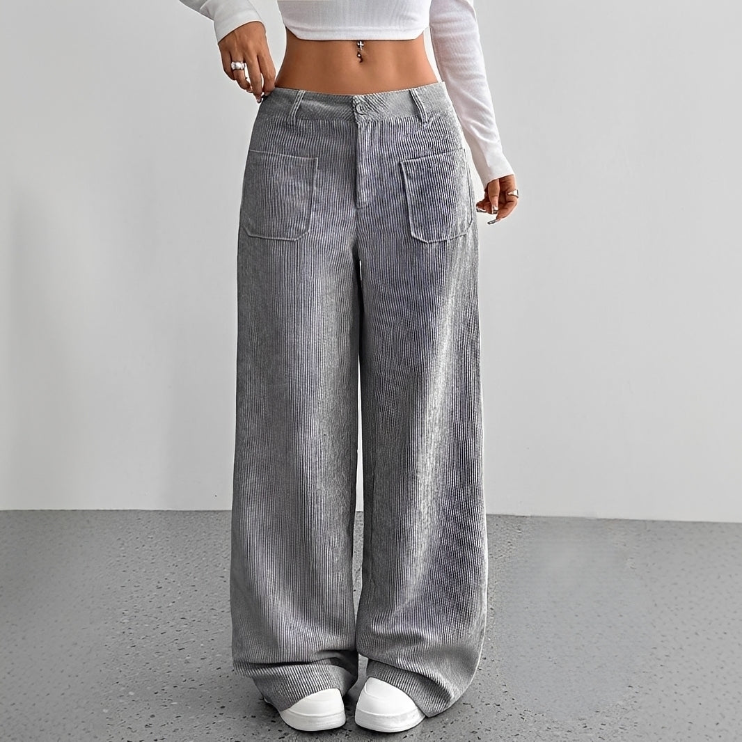 Isabelle - Pantalones de Pana de Tiro Alto
