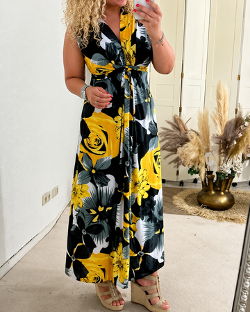 Katrina - Vestido Floral Elegante sin Mangas