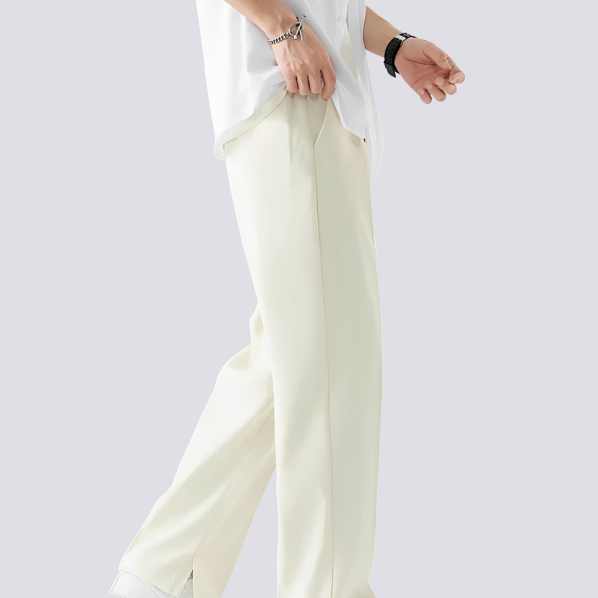 Carlo - Pantalones de Pierna Recta Sueltos